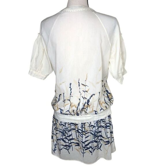 BCBGMAXAZRIA Cotton and Silk Wrap, Vintage Inspired Top Size S - Picture 3 of 16